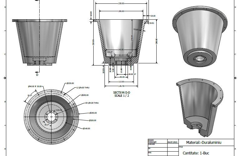 Proiecte in Autocad Cluj-Napoca, desene in Autocad Cluj-Napoca, schite in Autocad Cluj-Napoca, proiectare Cluj-Napoca, realizare desene tehnice de executie Cluj-Napoca si proiectare piese din diferite domenii in Cluj-Napoca! Executie desene tehnice Cluj-Napoca in Autodesk Inventor Professional si Autodesk Fusion. Proiectare Cluj-Napoca, proiectare piese si utilaje prototip pentru diferite domenii de activitate.